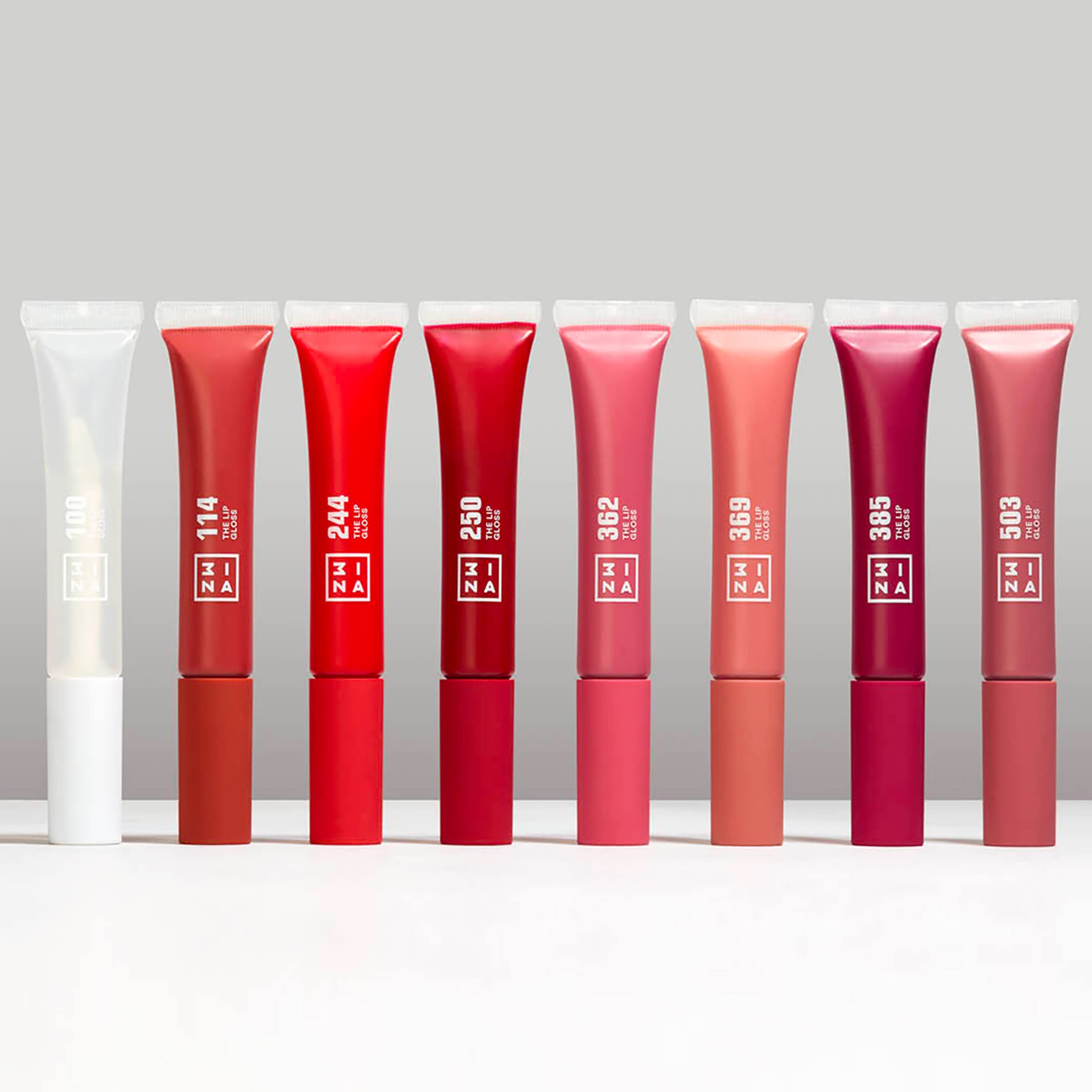 3ina MAKEUP - Vegan - Cruelty Free - The Lip Gloss 250 - Dark Pink Red Lip Gloss - Mirror-effect - Glossy Look - Creamy Texture - Highly Pigmented - Lip Gloss with wand - Image 3