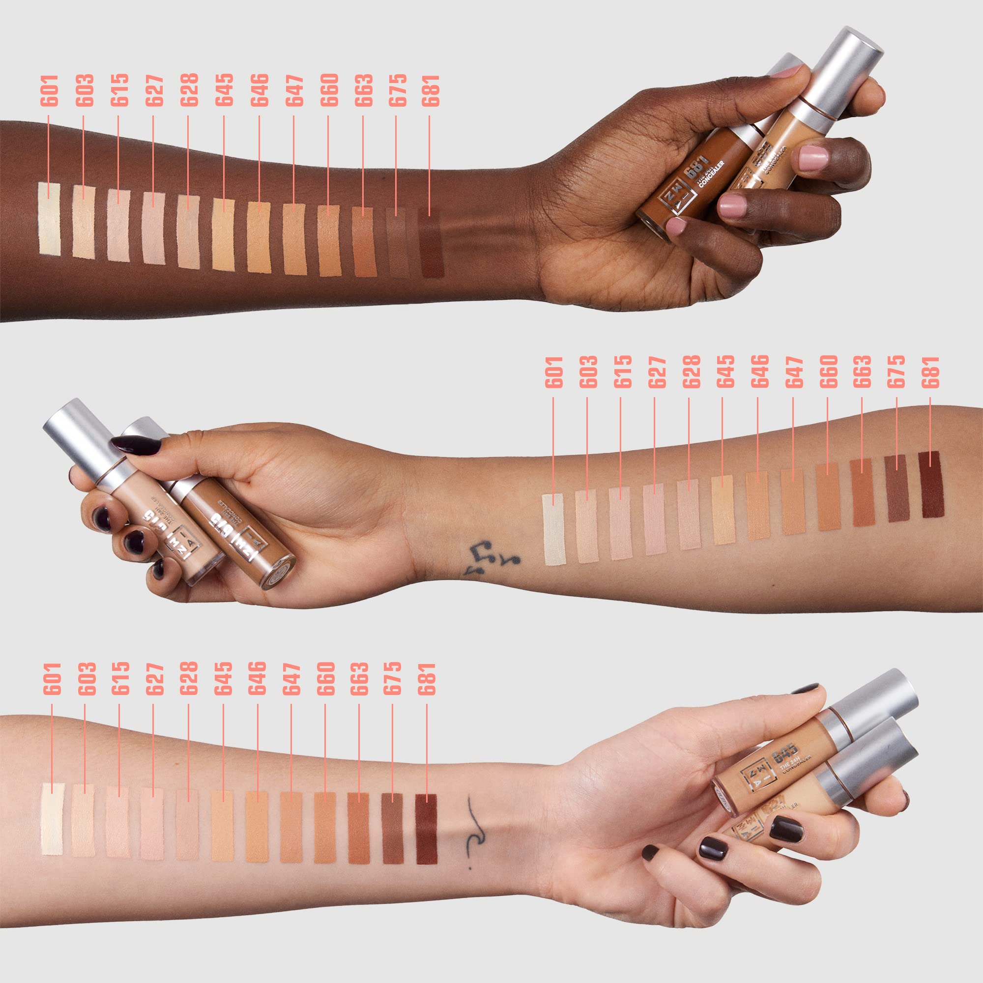 3INA The 24H Concealer – Long-Wear, Buildable and Crease-Resistant Under Eye Concealer – Poreless and Medium to Full Coverage Make Up – 675 – 0.15 oz - Image 2