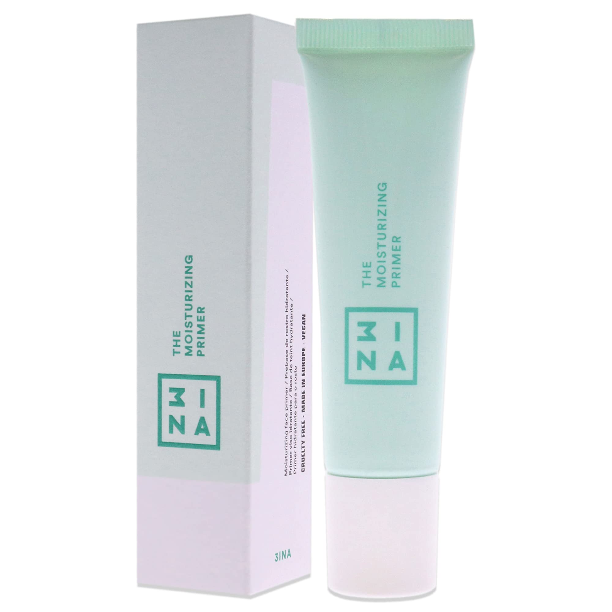3INA The Moisturizing Primer - Makeup Primer for Dry Skin for 8-Hour Makeup - Dewy and Hydrating for All Skin Types - Smooth, Creamy Formula - 1.01 oz - Image 4